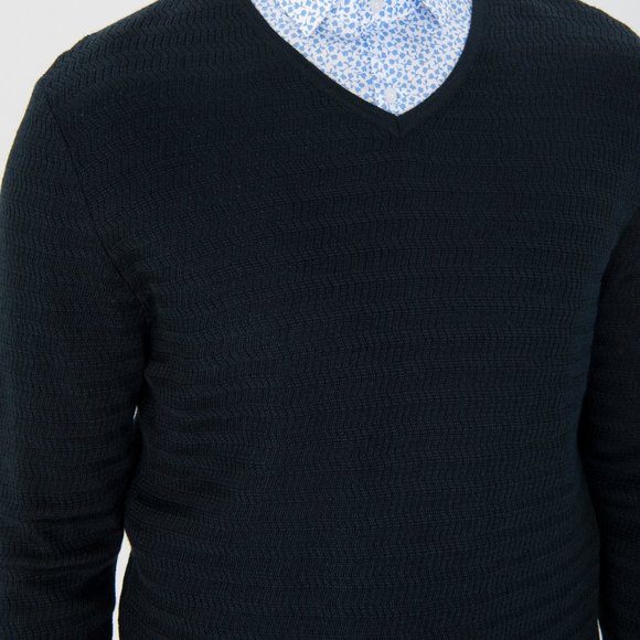 Joop! Deep Navy Blue JK-18 Nathan V-Neck Sweater - Picture 9 of 10